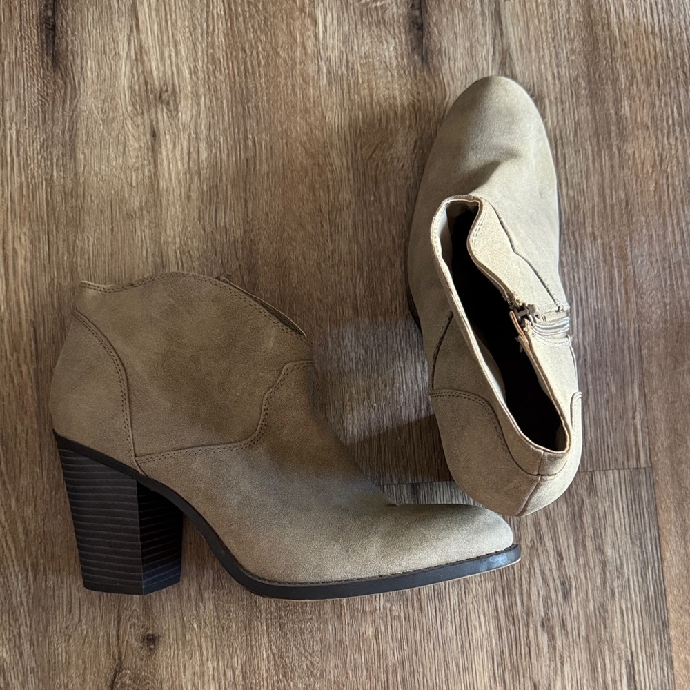 XOXO Tan Ankle Booties for Women